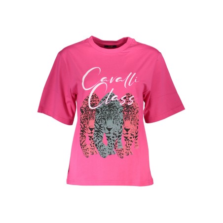 CAVALLI CLASS T-SHIRT MANICHE CORTE DONNA ROSA