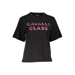 CAVALLI CLASS T-SHIRT MANICHE CORTE DONNA NERO