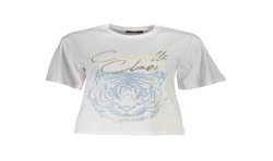 CAVALLI CLASS T-SHIRT MANICHE CORTE DONNA BIANCO
