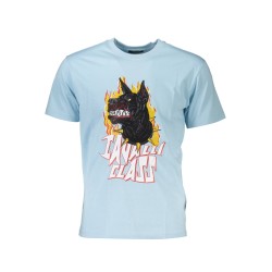 CAVALLI CLASS T-SHIRT MANICHE CORTE UOMO AZZURRO