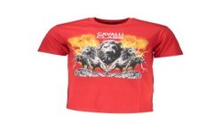 CAVALLI CLASS T-SHIRT MANICHE CORTE UOMO ROSSO