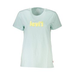 LEVI'S T-SHIRT MANICHE CORTE DONNA AZZURRO