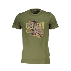 CAVALLI CLASS T-SHIRT MANICHE CORTE UOMO VERDE