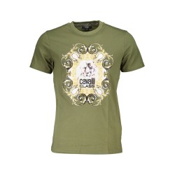 CAVALLI CLASS T-SHIRT MANICHE CORTE UOMO VERDE