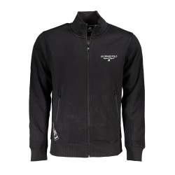 U.S. GRAND POLO FELPA CON ZIP UOMO NERO