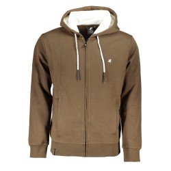U.S. GRAND POLO FELPA CON ZIP UOMO MARRONE