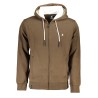 U.S. GRAND POLO FELPA CON ZIP UOMO MARRONE