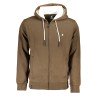 U.S. GRAND POLO FELPA CON ZIP UOMO MARRONE