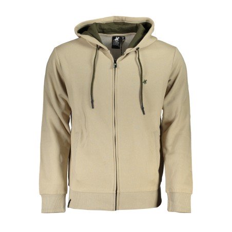 U.S. GRAND POLO FELPA CON ZIP UOMO BEIGE