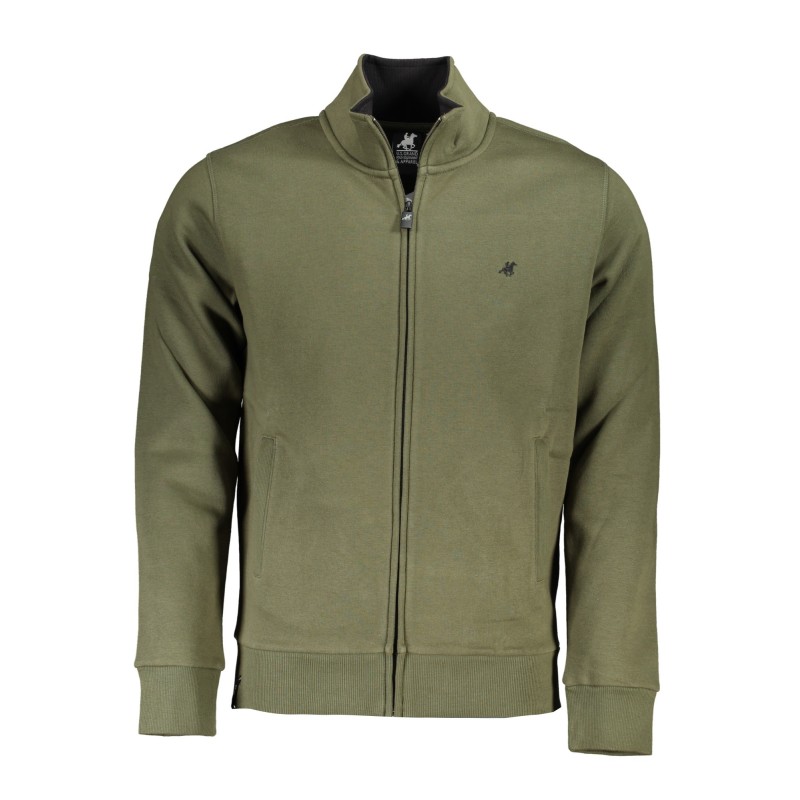 U.S. GRAND POLO FELPA CON ZIP UOMO VERDE