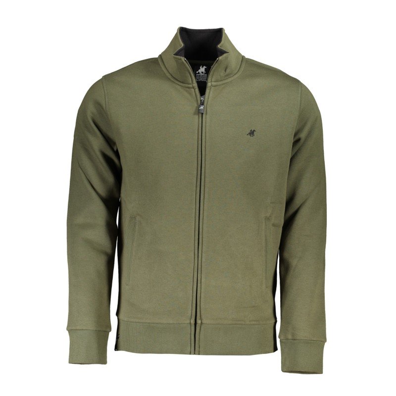 U.S. GRAND POLO FELPA CON ZIP UOMO VERDE