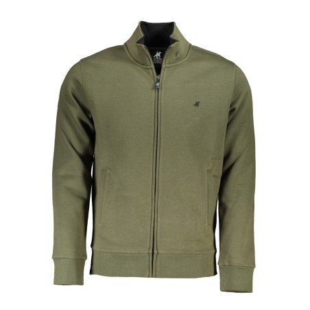 U.S. GRAND POLO FELPA CON ZIP UOMO VERDE