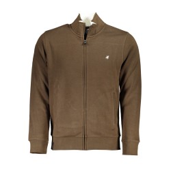 U.S. GRAND POLO FELPA CON ZIP UOMO MARRONE